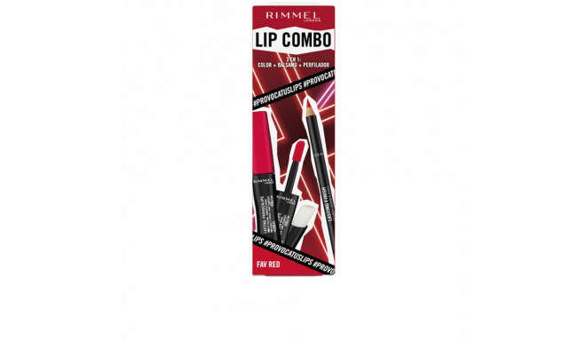 Kosmētikas komplekts Rimmel London Lip Combo 3 Daudzums Fav Red