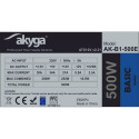 Toiteplokk Akyga AK-B1-500E 500 W RoHS CE REACH ATX