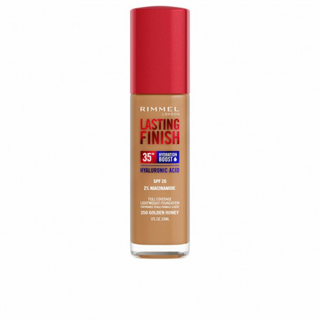 Crème Make-up Base Rimmel London Lasting Finish Nº 350 Golden Honey Nº 350-Golden Honey Spf 20 30 ml