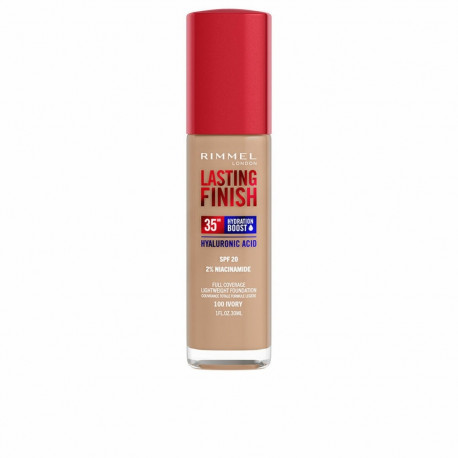 Meigi aluskreem Rimmel London Lasting Finish Nº 100 Ivory Nº 100-Ivory Spf 20 30 ml