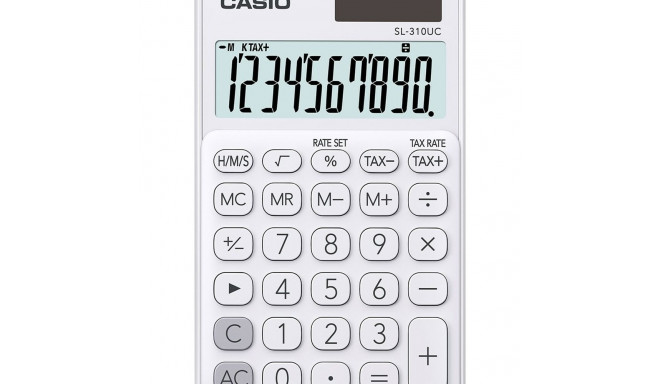 Calculator Casio SL-310UC-WE White Plastic 7 x 0,8 x 11,8 cm