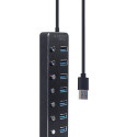 USB-jaotur GEMBIRD UHB-U3P7P-01 Must