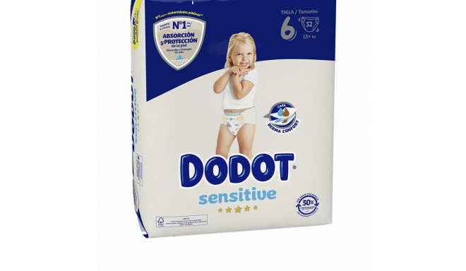 Ühekordsed mähkmed Dodot Sensitive 6 +13 kg (32 Ühikut)