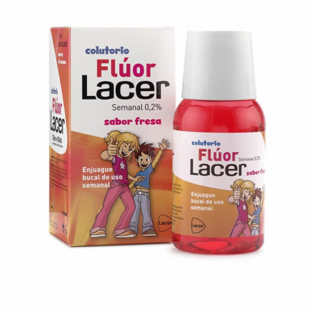 Mouthwash Lacer Flúor 100 ml Junior fluoride Strawberry
