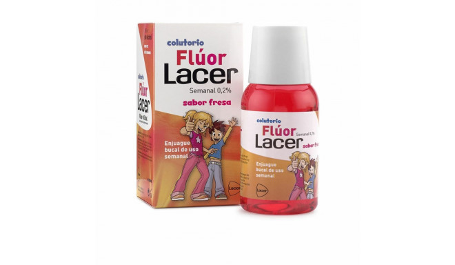 Mutes Skalošanas Līdzeklis Lacer Flúor Juniors Fluors Zemenes 100 ml