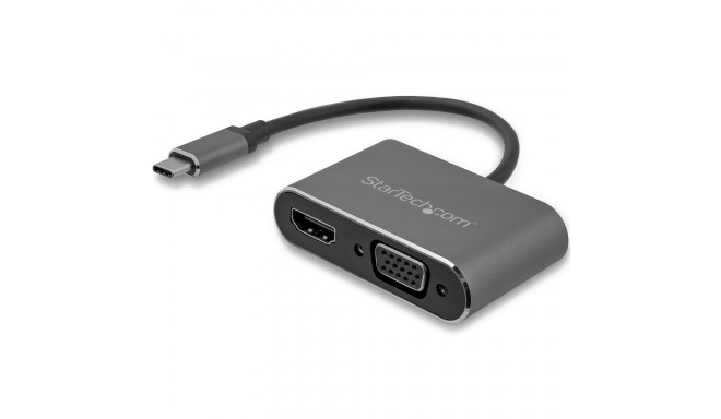 Адаптер USB C — VGA/HDMI Startech CDP2HDVGA            Чёрный