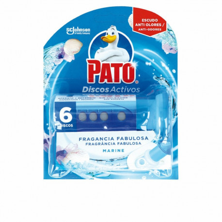 Toilet air freshener Pato Discos Activos Mereväesinine 6 Ühikut Desinfektsioonivahend