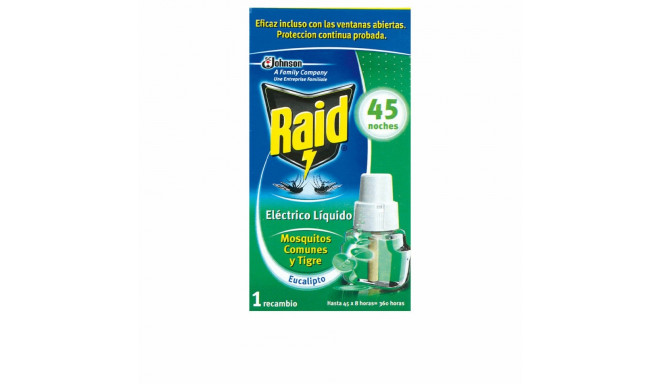 Pretodu līdzekļa maināmais Raid Proteccion Antimosquitos Eucalipto Eikalipts 45 Nakts