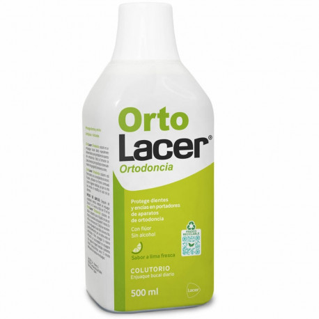 Mouthwash Lacer Ortolacer Orthodontics care Lime 500 ml