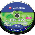 CD-RW Verbatim    10 штук 700 MB 12x