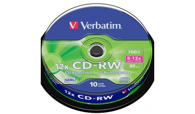 CD-RW Verbatim    10 gb. 700 MB 12x