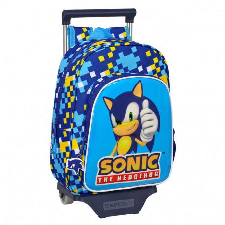 Ratastega koolikott Sonic Speed 26 x 34 x 11 cm Sinine