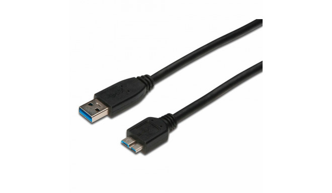 USB Cable to micro USB Digitus AK-300117-003-S Black 25 cm