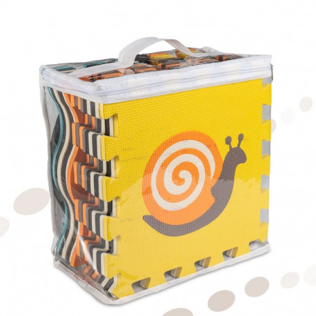 Vahtmaterjalist mängumatt / mänguväljak lastele 25tk värvilised loomad 114cm x 114cm x 1cm