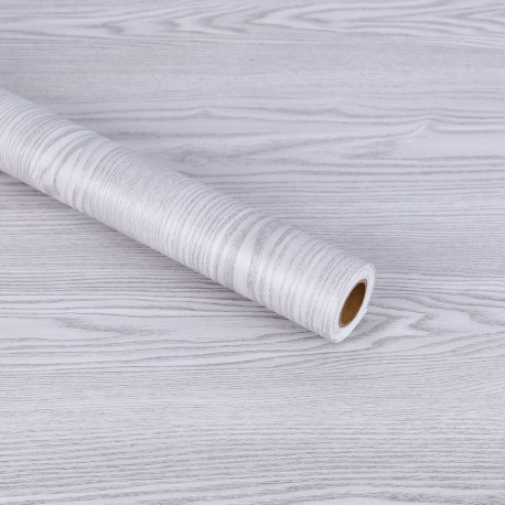 Isekleepuv fooliumrull seinakate tammepuust hõbehall 1,22x50m