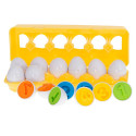Hariduslike sorter puzzle sobitada kujundeid numbrid munad 12tk