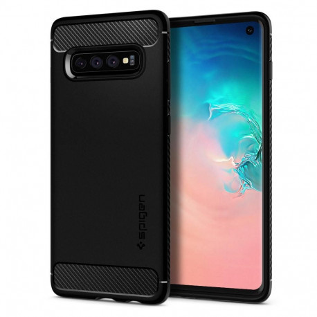 Kaitseümbris Rugged Armor, Samsung Galaxy S10, must, Spigen