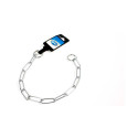 Oval link choke chain with o-rings on both ends 3,8mm x 70 cm