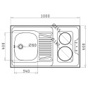 Minikitchen with sink and dual plate