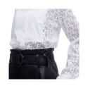 Karl Lagerfeld KL Monogram Lace Bib Shirt W 220W1600 (M)