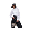 Karl Lagerfeld KL Monogram Lace Bib Shirt W 220W1600 (S)