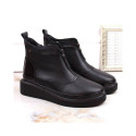 Leather insulated ankle boots with zipper Filippo W PAW483 black (36)