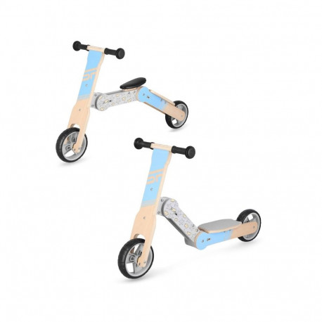 Spokey WOO-RIDE MULTI 940906 2-in-1 balance bike and children's scooter, blue