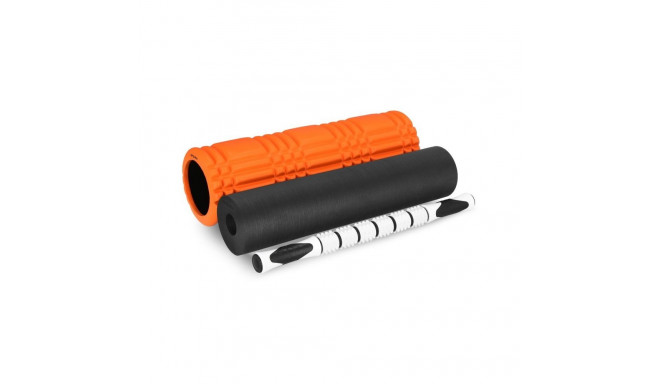 Orange fitness roller set Spokey MIXROLL 929930