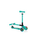 3-wheel scooter Globber Foldable Lights Emerald Green Jr 437-107