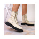 Leather ankle boots with a chain insulated Artiker W HBH40 (37)