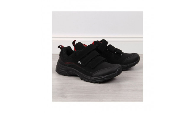 American Club W AM838A Velcro Trekking shoes black-red (36)