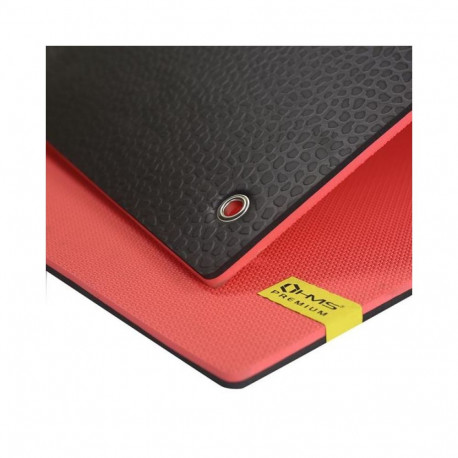 HMS Premium MFK03 Red-Black Club Fitness Mat with Holes