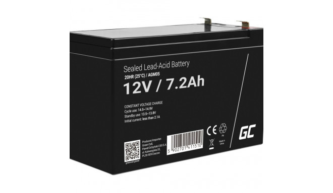 Green Cell 12V 7,2Ah AGM 151x65x98mm