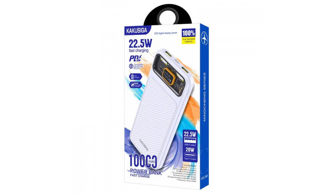 KAKUSIGA KSC-890 10000mAh | 2 x USB | 22.5W valge