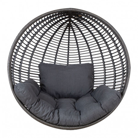 Ripptooli padi CLOBE tumehall, iste 64x106cm, seljapadi 64x42cm, 100% polüester