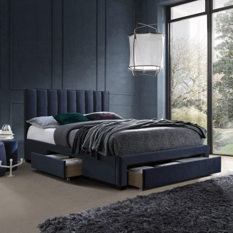 Bed GRACE with mattress, HARMONY DELUX 160x200cm, blue