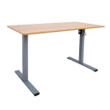 Desk ERGO OPTIMAL with 1 motor 140x70cm, hickory/grey