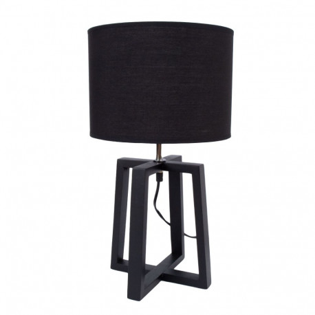 Table lamp WOODEN H44,5cm, dark grey