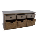 Esikupink KENT 107x39xH50cm, mererohust punutud korvidega