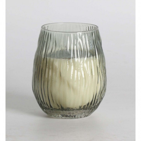 Scented candle in glass NATURE GREEN H10,8cm, Evergreen