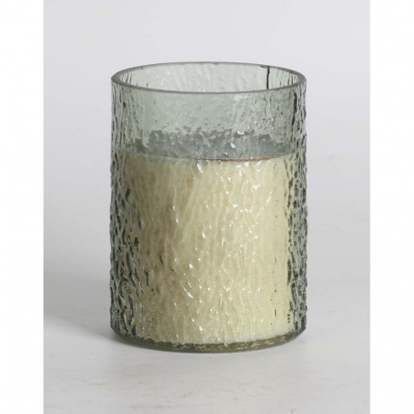 Scented candle in glass NATURE GREEN H13cm, Evergreen