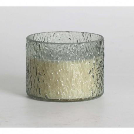 Scented candle in glass NATURE GREEN H7,5cm, Evergreen