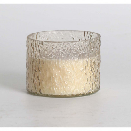 Scented candle in glass NATURE GREEN H7,5cm, French Pear & Freesia