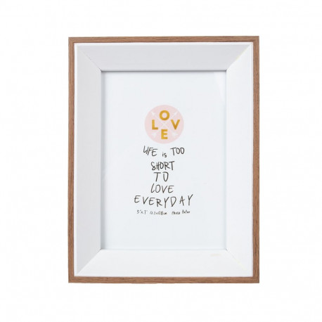 Photo frame DECOR, 15x20cm, white/wood