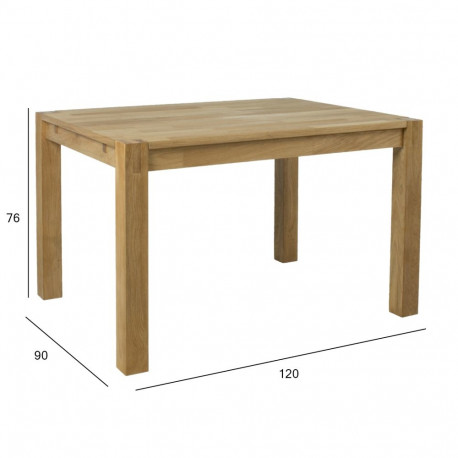 Dining table CHICAGO NEW 120x90xH76cm, oak
