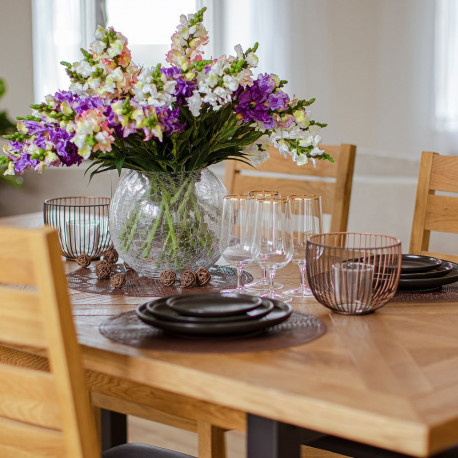 Vase CRACK BOWL, D24xH21cm, cracked glass