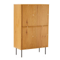 Cabinet LINE 80x40xH130cm, melamine with oak bark