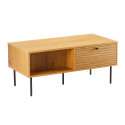 Coffee table LINE 100x50xH45cm, melamine with oak bark