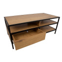 Coffee table HEDVIG with a drawer 100x50xH40cm, ash/black