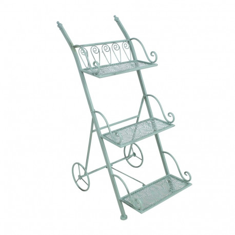 Shelf MINT 34x50xH81cm, antique green metal